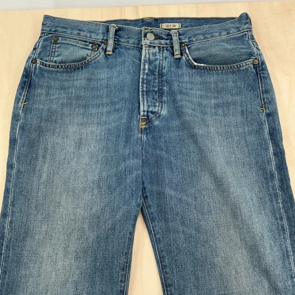 Polo Ralph Lauren Jeans Mens 32x30 Blue Button Fly Straight Leg Vintage 90s